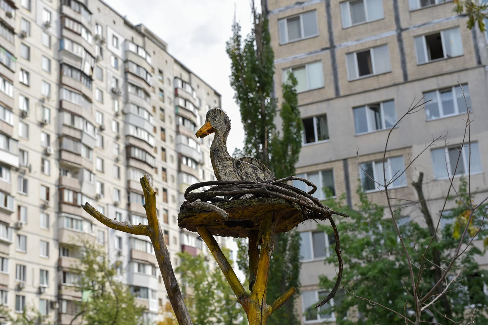 Дерев’яний лелека, Березняки. Автор: Валентин Зюнькін.