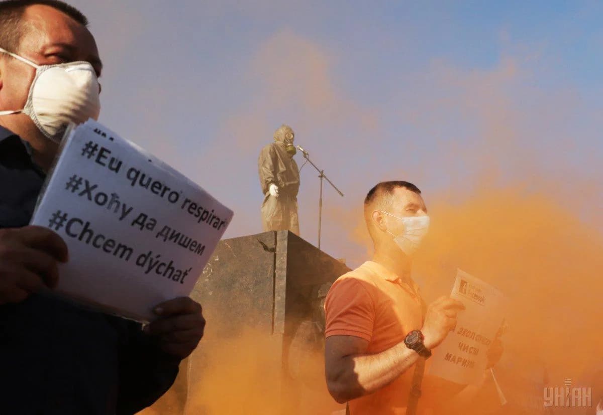 Протест «Хочу дихати» у Маріуполі у 2018.