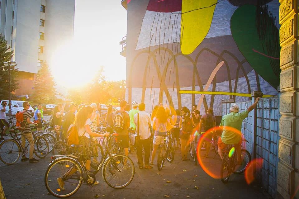 Велоекскурсія муралами Франківська 19 серпня 2016 року.